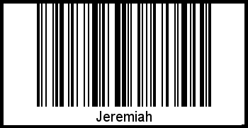 Der Voname Jeremiah als Barcode und QR-Code