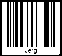 Barcode des Vornamen Jerg