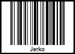 Barcode des Vornamen Jerko