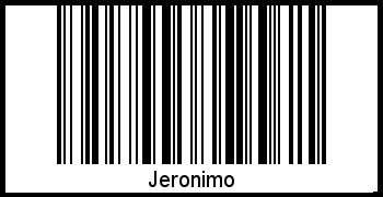 Der Voname Jeronimo als Barcode und QR-Code