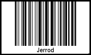 Der Voname Jerrod als Barcode und QR-Code