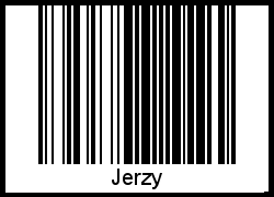 Barcode des Vornamen Jerzy