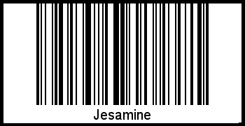Barcode des Vornamen Jesamine