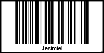 Der Voname Jesimiel als Barcode und QR-Code