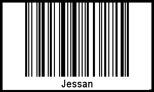 Barcode des Vornamen Jessan