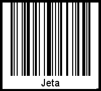 Barcode des Vornamen Jeta