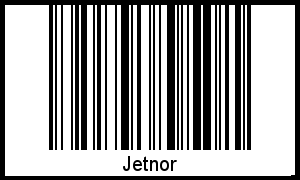 Der Voname Jetnor als Barcode und QR-Code