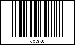 Der Voname Jetske als Barcode und QR-Code