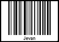 Interpretation von Jevan als Barcode
