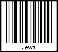 Jewa als Barcode und QR-Code
