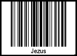 Barcode des Vornamen Jezus