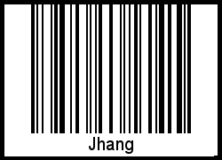 Barcode des Vornamen Jhang