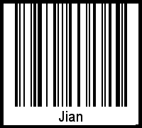 Interpretation von Jian als Barcode