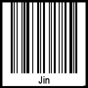 Der Voname Jin als Barcode und QR-Code