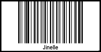 Der Voname Jinelle als Barcode und QR-Code