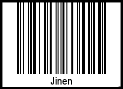 Der Voname Jinen als Barcode und QR-Code
