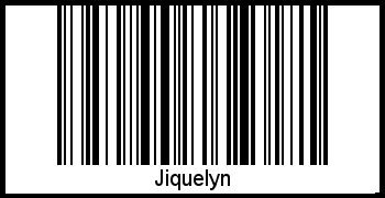 Barcode des Vornamen Jiquelyn