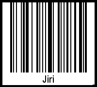 Der Voname Jiri als Barcode und QR-Code