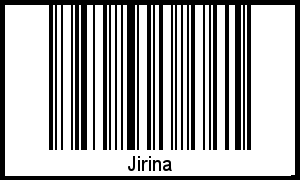 Der Voname Jirina als Barcode und QR-Code