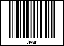 Der Voname Jivan als Barcode und QR-Code