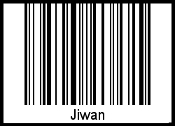 Der Voname Jiwan als Barcode und QR-Code