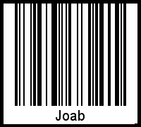 Barcode des Vornamen Joab