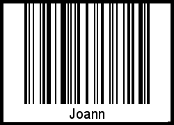 Der Voname Joann als Barcode und QR-Code