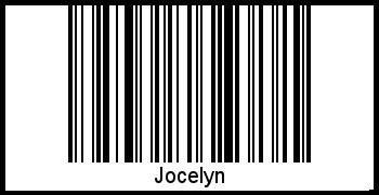 Der Voname Jocelyn als Barcode und QR-Code
