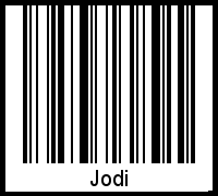 Interpretation von Jodi als Barcode