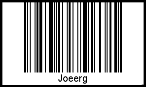 Interpretation von Joeerg als Barcode