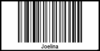 Der Voname Joelina als Barcode und QR-Code