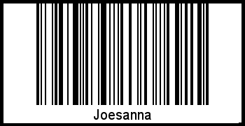 Der Voname Joesanna als Barcode und QR-Code