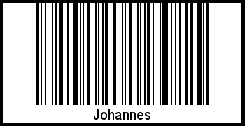 Barcode des Vornamen Johannes