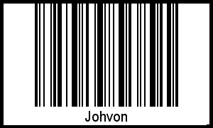 Interpretation von Johvon als Barcode