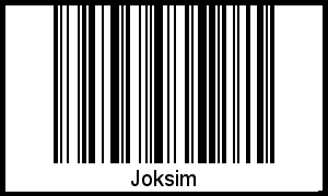 Der Voname Joksim als Barcode und QR-Code