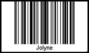Der Voname Jolyne als Barcode und QR-Code