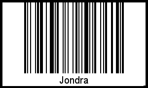 Jondra als Barcode und QR-Code