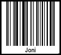 Joni als Barcode und QR-Code