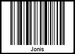 Barcode des Vornamen Jonis