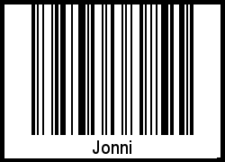 Jonni als Barcode und QR-Code
