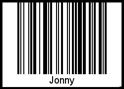 Interpretation von Jonny als Barcode
