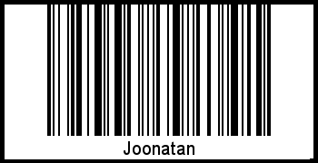 Der Voname Joonatan als Barcode und QR-Code