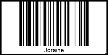 Interpretation von Joraine als Barcode