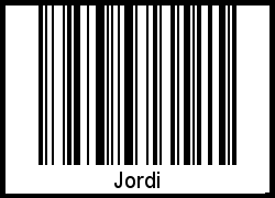 Interpretation von Jordi als Barcode