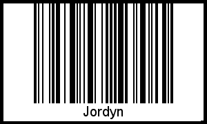 Jordyn als Barcode und QR-Code