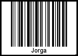 Barcode des Vornamen Jorga