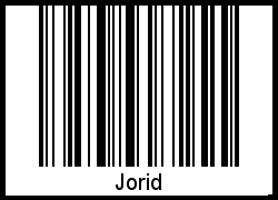 Barcode des Vornamen Jorid