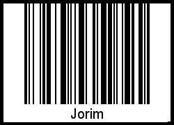 Barcode des Vornamen Jorim