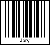 Interpretation von Jory als Barcode