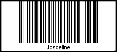 Der Voname Josceline als Barcode und QR-Code